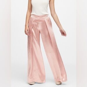 Banana Republic 2 Petite High-Rise Wide-Leg Satin Pant